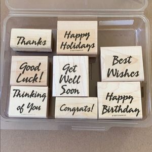 Stampin’ Up! Bold & Basic Greetings Stamp Set Sentiment Stamps